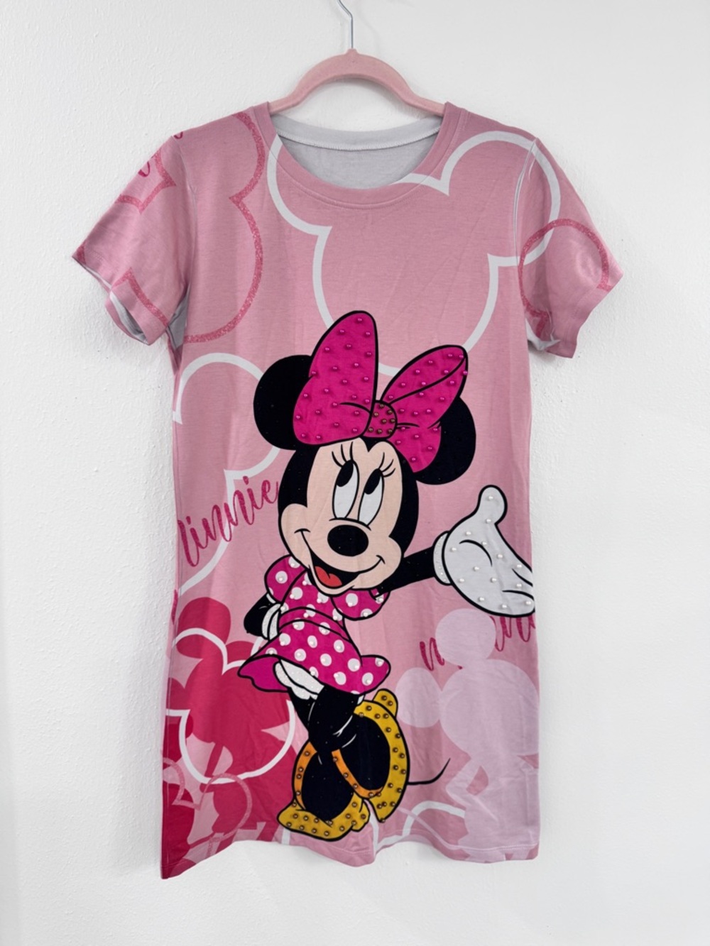 ✨ Disney Minnie Mouse Beaded Graphic T-Shirt Dress ✨